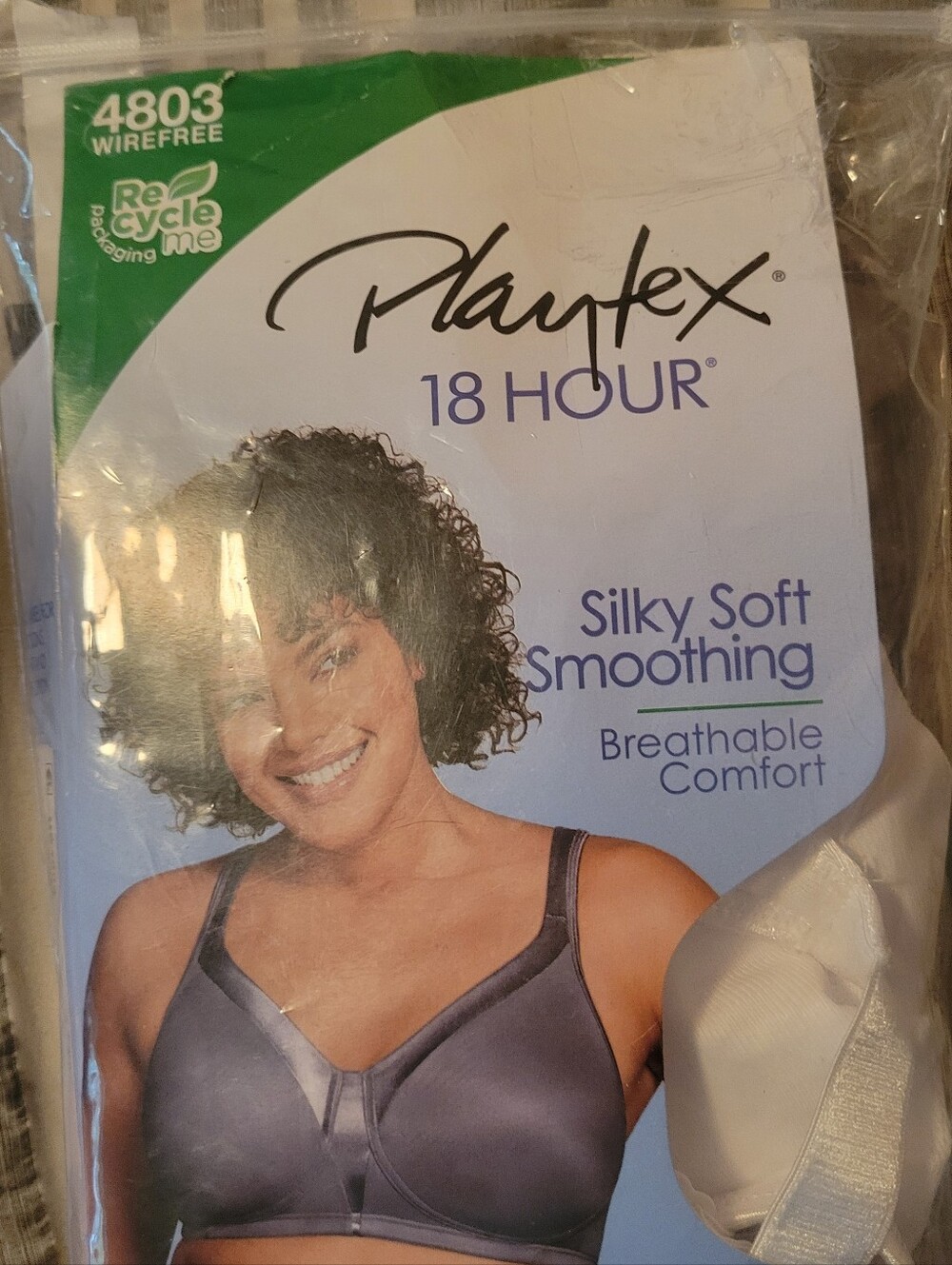 Playtex 18 Hour Silky Soft Smoothing Wirefree Bra 40D WHITE